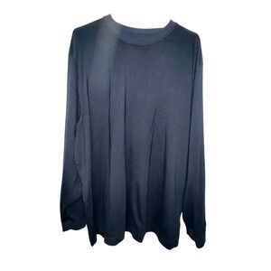 LL‎ Bean Long Sleeve T-Shirt Traditional Fit Casual Navy Blue Crew Neck Mens XL